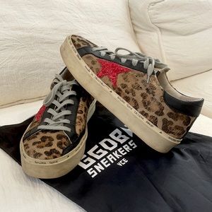 Golden Goose Hi Star Leopard Low Tops